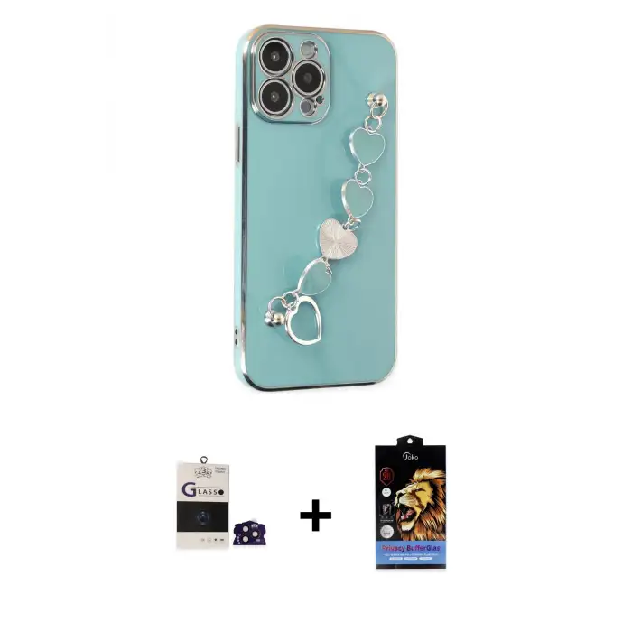 ieg™ iPhone 14 Pro Max Kılıf Nova Işık Prime - Siyah Buffer Hayalet Cam Ekran Koruyucu + Bilvis Titan Kamera Lens - DNMR