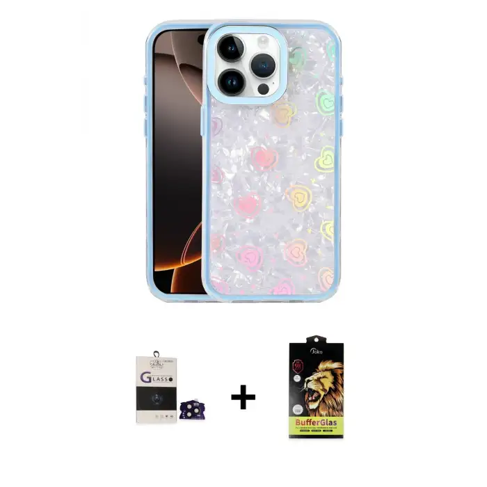 ieg™ iPhone 14 Pro Max Kılıf Odak Prime - Siyah Buffer Cam Ekran Koruyucu + Bilvis Titan Kamera Lens - SH