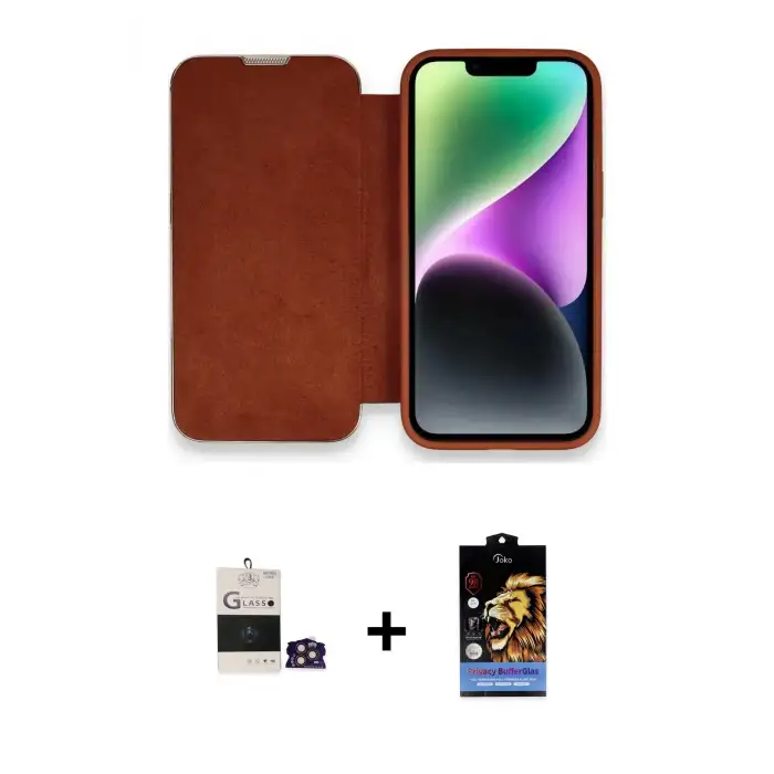 ieg™ iPhone 14 Pro Max Kılıf Siluet Minimal Serisi - Siyah Buffer Hayalet Cam Ekran Koruyucu + Bilvis Titan Kamera Lens - GD