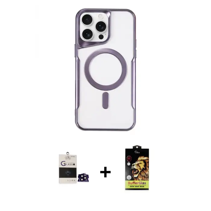 ieg™ iPhone 14 Pro Max Kılıf Yadigar Klasik Özel Seri - Siyah Buffer Cam Ekran Koruyucu + Bilvis Titan Kamera Lens - SH