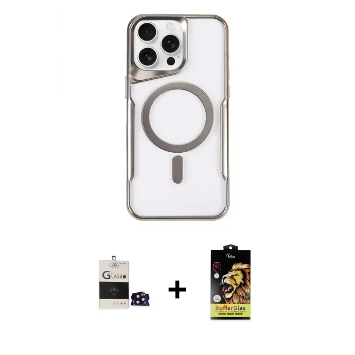 ieg™ iPhone 14 Pro Max Kılıf Yadigar Klasik Özel Seri - Siyah Buffer Cam Ekran Koruyucu + Bilvis Titan Kamera Lens - SH