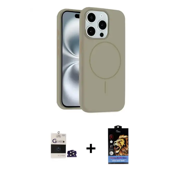 ieg™ iPhone 14 Pro Max Kılıf Yankı Form Serisi - Siyah Buffer Hayalet Cam Ekran Koruyucu + Bilvis Titan Kamera Lens - DNMR
