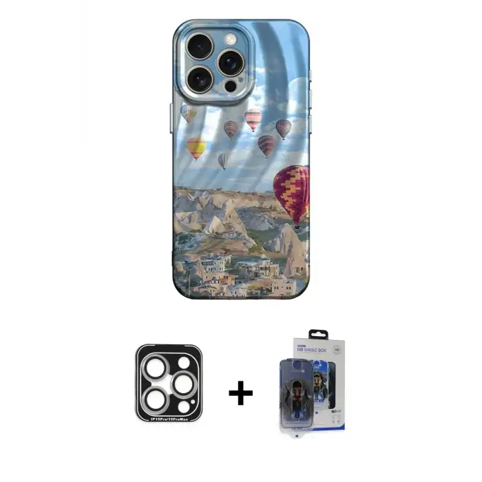 ieg™ iPhone 15 Pro Max Kılıf Nova Doku Prime - Siyah Vanessa Magic Cam + PVD Metal Kamera Lens - GS