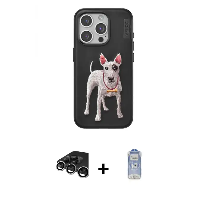 ieg™ iPhone 15 Pro Max Kılıf Nova Form Koleksiyonu - Siyah Joko Magic 5D Cam + Raze Metal Kamera Lens - GS