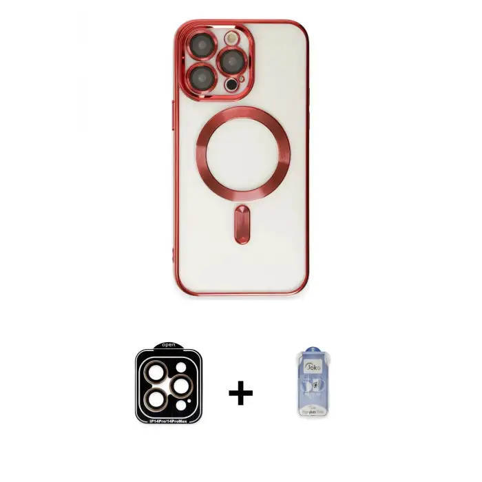 ieg™ iPhone 15 Pro Max Kılıf Nova Işık Özel Seri - Siyah Joko Magic 5D Cam + PVD Metal Kamera Lens - TU