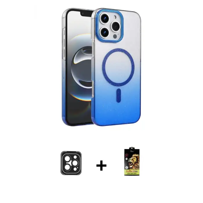ieg™ iPhone 16 Pro Max Kılıf Ahenk Doku Özel Seri - Siyah Buffer Cam Ekran Koruyucu + PVD Metal Kamera Lens - SH