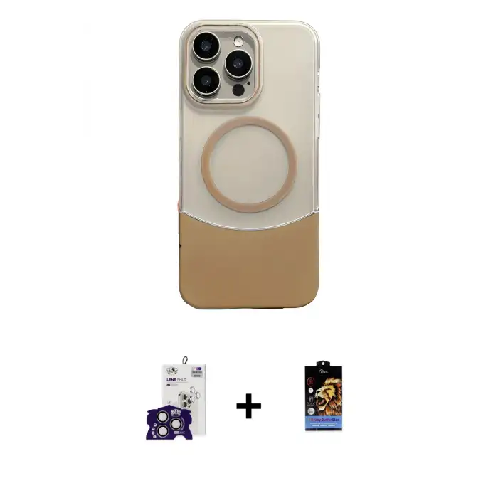 ieg™ iPhone 16 Pro Max Kılıf Kozmos Form Özel Seri - Siyah Buffer Hayalet Cam Ekran Koruyucu + Bilvis Titan Kamera Lens - TMGI