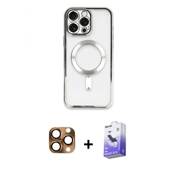ieg™ iPhone 16 Pro Max Kılıf Nova Işık Özel Seri - Siyah Bilvis 5in1 5D Magic Hayalet Cam Ekran Koruyucu + Pers Alüminyum Kamera Lens - CLTM