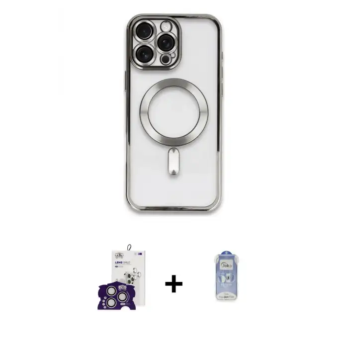ieg™ iPhone 16 Pro Max Kılıf Nova Işık Özel Seri - Siyah Joko Magic 5D Cam + Bilvis Titan Kamera Lens - GS
