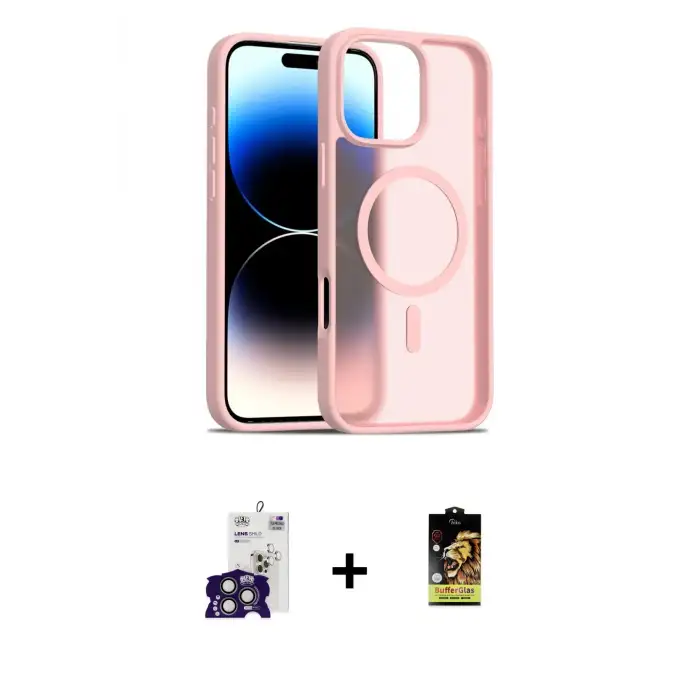 ieg™ iPhone 16 Pro Max Kılıf Siluet Minimal Prime - Siyah Buffer Cam Ekran Koruyucu + Bilvis Titan Kamera Lens - TMGI