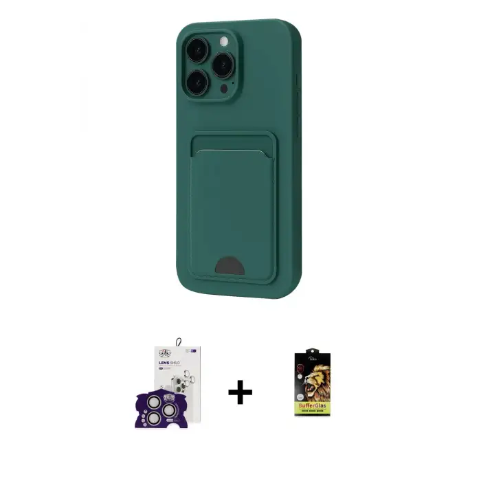 ieg™ iPhone 16 Pro Max Kılıf Vadi Çizgi Prime - Siyah Buffer Cam Ekran Koruyucu + Bilvis Titan Kamera Lens - GS