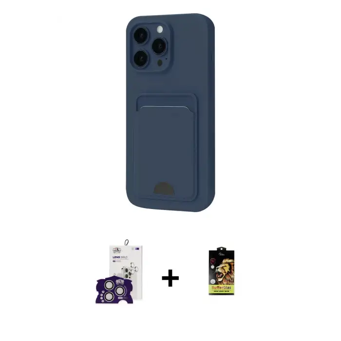 ieg™ iPhone 16 Pro Max Kılıf Vadi Çizgi Prime - Siyah Buffer Cam Ekran Koruyucu + Bilvis Titan Kamera Lens - GS