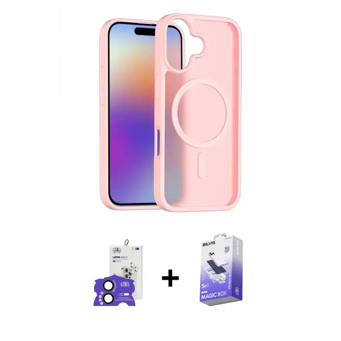 ieg™ iPhone 17 Kılıf Siluet Minimal Prime - Siyah Bilvis 5in1 5D Magic Hayalet Cam Ekran Koruyucu + Bilvis Titan Kamera Lens - SH