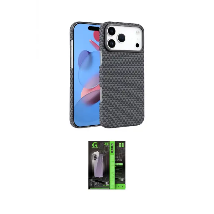 ieg™ iPhone 17 Pro Max Kılıf Doruk Serisi - Şeffaf 360 Full Body Arka Koruyucu