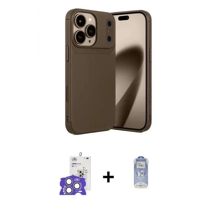 ieg™ iPhone 17 Pro Max Kılıf Eksen Form Prime - Siyah Joko Magic 5D Cam + Bilvis Titan Kamera Lens - GS