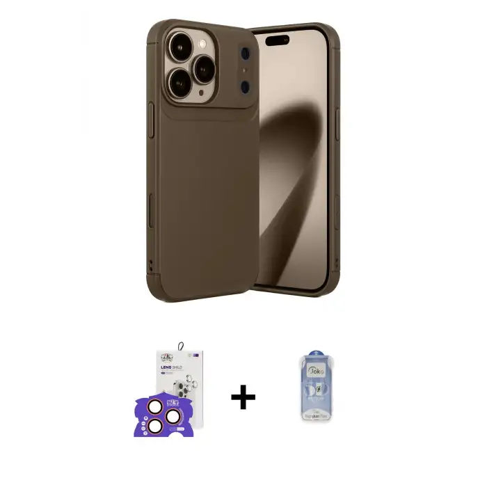 ieg™ iPhone 17 Pro Max Kılıf Eksen Form Prime - Siyah Joko Magic 5D Cam + Bilvis Titan Kamera Lens - TU