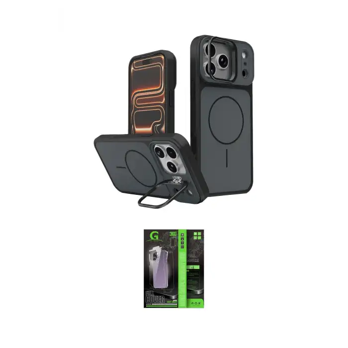 ieg™ iPhone 17 Pro Max Kılıf İz Modern Prime - Şeffaf 360 Full Body Arka Koruyucu