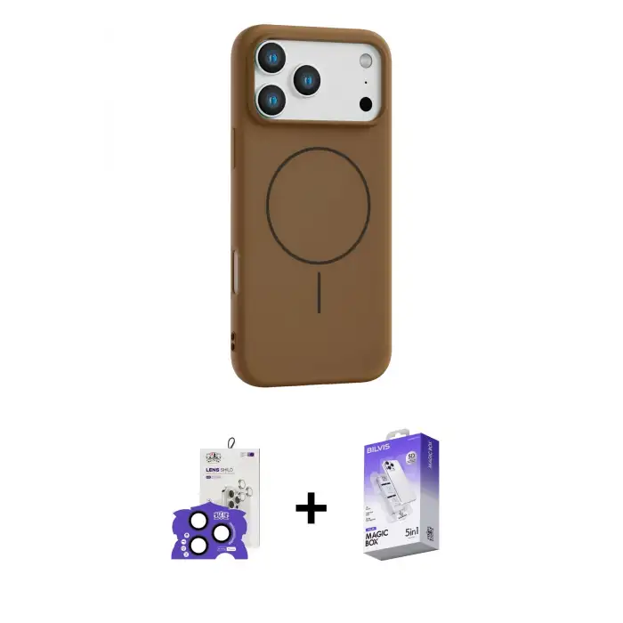 ieg™ iPhone 17 Pro Max Kılıf Yankı Form Serisi - Siyah Bilvis 5in1 3D Magic Cam Ekran Koruyucu + Bilvis Titan Kamera Lens - LT