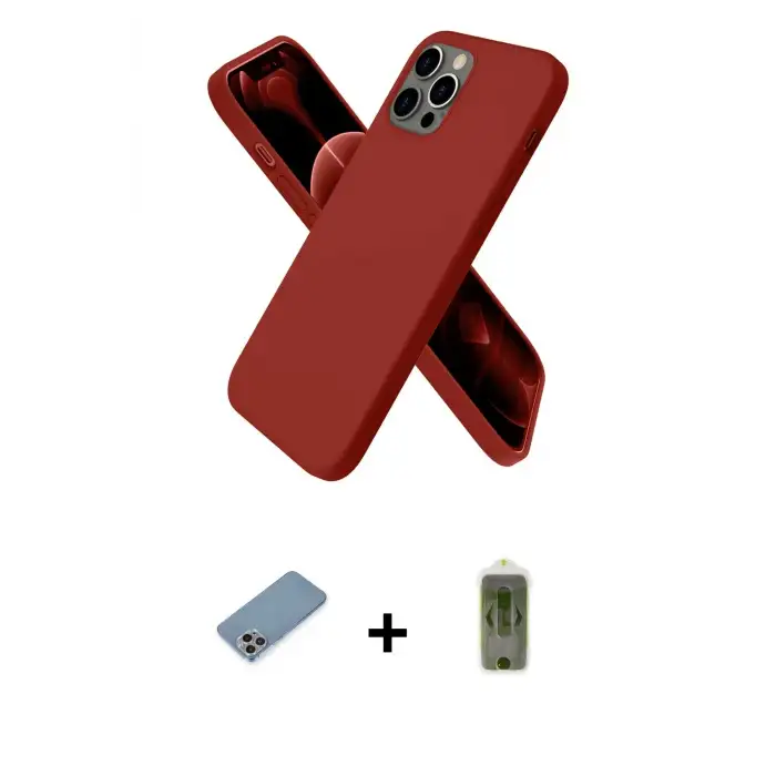 iPhone 12 Pro Max Kılıf Kozmos Yansıma Özel Seri - Siyah Joko Magic 5D Hayalet Cam + Shine Kamera Lens Koruma Cam - GI
