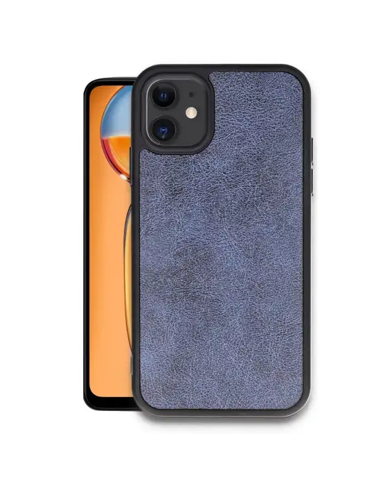 Apple İphone 11 Kılıf Aras Deri Kapak - Lacivert