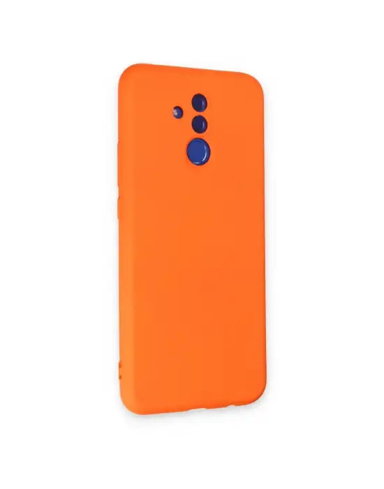Huawei Mate 20 Lite Kılıf Nano İçi Kadife Silikon - Turuncu