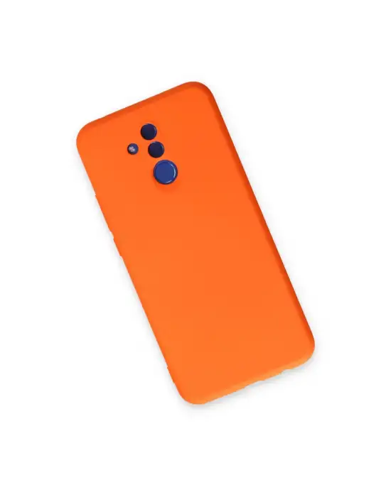 Huawei Mate 20 Lite Kılıf Nano İçi Kadife Silikon - Turuncu