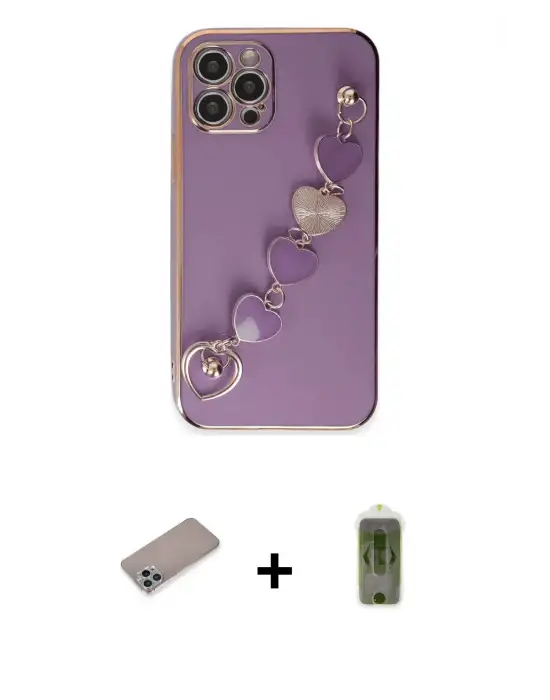 ieg™ iPhone 12 Pro Max Kılıf Nova Işık Prime - Siyah Joko Magic 5D Hayalet Cam + Shine Kamera Lens Koruma Cam - SABE