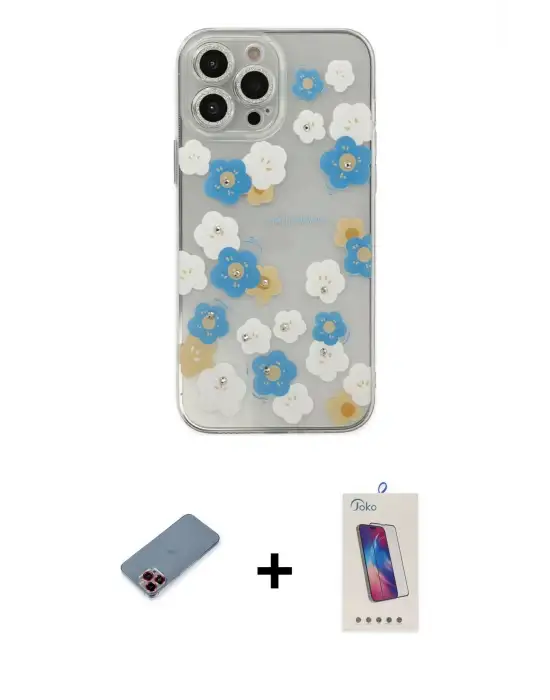 ieg™ iPhone 13 Pro Max Kılıf Eksen Asil Prime - Siyah Joko 5D Cam + Metal Kamera Lens Koruma Cam - KI