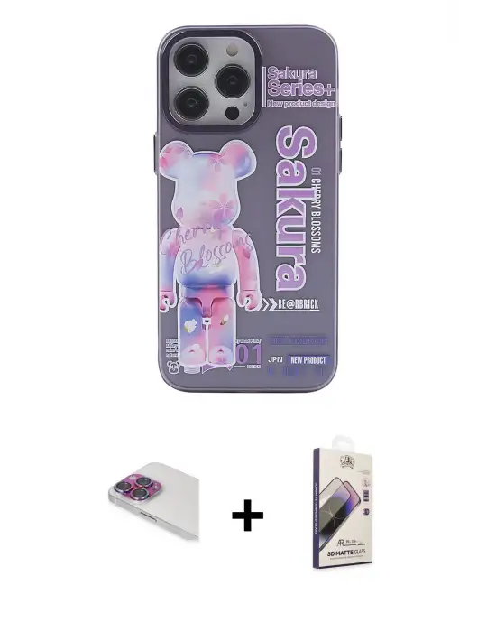ieg™ iPhone 13 Pro Max Kılıf Zirve Form Özel Seri - Siyah Bilvis 3D Mat Cam Ekran Koruyucu + Pers Alüminyum Kamera Lens - GI