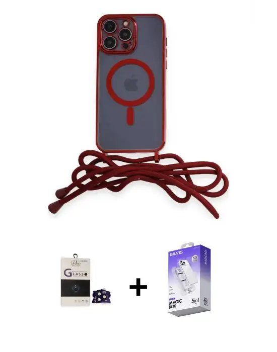 ieg™ iPhone 14 Pro Max Kılıf Eksen Özel Seri - Siyah Bilvis 5in1 3D Magic Cam Ekran Koruyucu + Bilvis Titan Kamera Lens - SH
