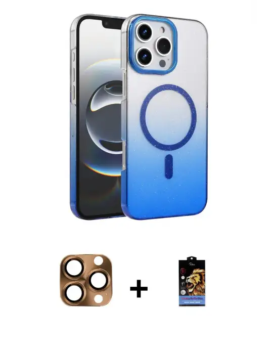 ieg™ iPhone 16 Pro Max Kılıf Ahenk Doku Özel Seri - Siyah Buffer Hayalet Cam Ekran Koruyucu + Pers Alüminyum Kamera Lens - CLTM