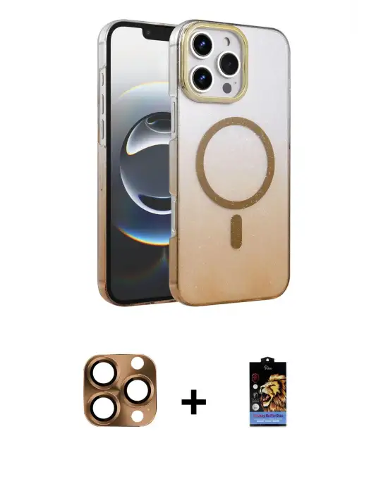 ieg™ iPhone 16 Pro Max Kılıf Ahenk Doku Özel Seri - Siyah Buffer Hayalet Cam Ekran Koruyucu + Pers Alüminyum Kamera Lens - CLTM