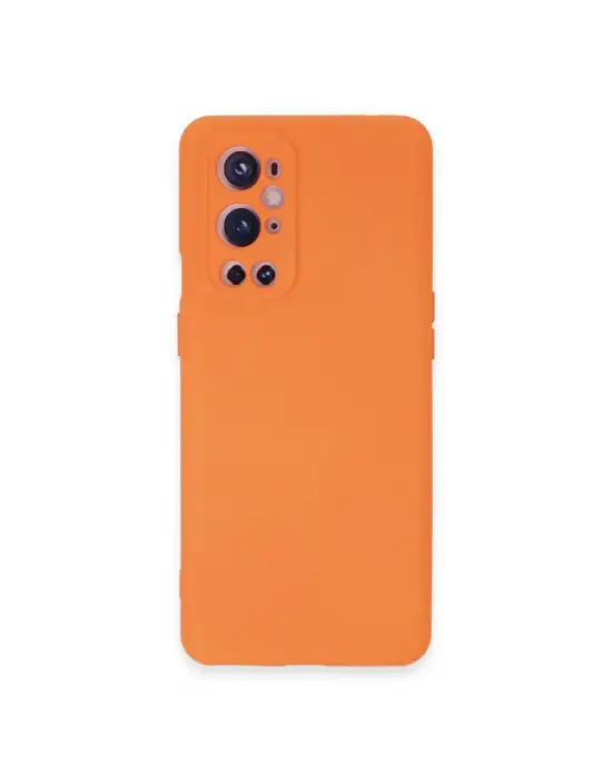 One Plus 9 Pro Kılıf Nano İçi Kadife Silikon - Turuncu