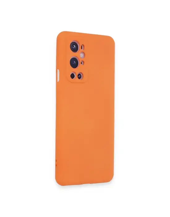 One Plus 9 Pro Kılıf Nano İçi Kadife Silikon - Turuncu