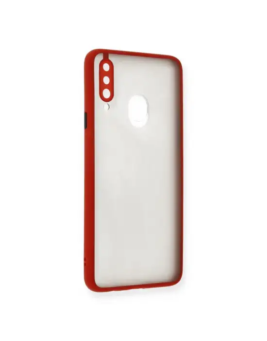 Samsung Galaxy A20s Kılıf Montreal Silikon Kapak - Kırmızı