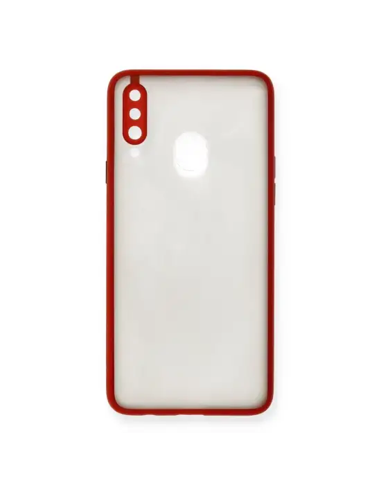 Samsung Galaxy A20s Kılıf Montreal Silikon Kapak - Kırmızı