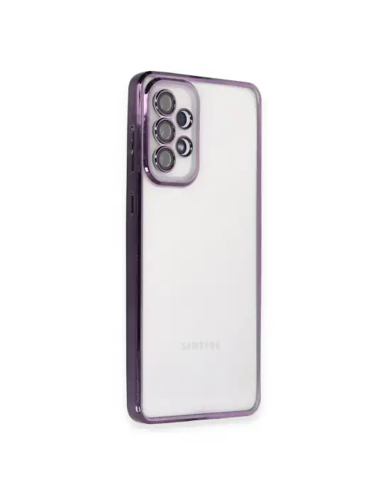 Samsung Galaxy A73 5g Kılıf Razer Lensli Silikon - Mor