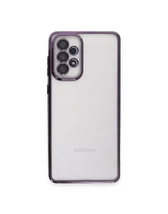 Samsung Galaxy A73 5g Kılıf Razer Lensli Silikon - Mor