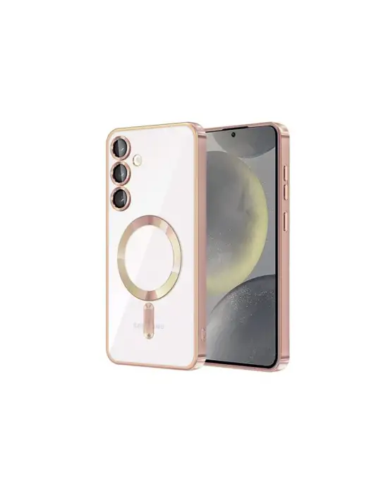 Samsung Galaxy S24 Kılıf Kross Magneticsafe Kapak - Rose