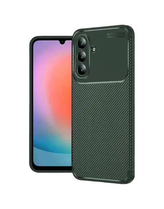 Samsung Galaxy S26 Auto Focus Karbon Kapak - Koyu Yeşil