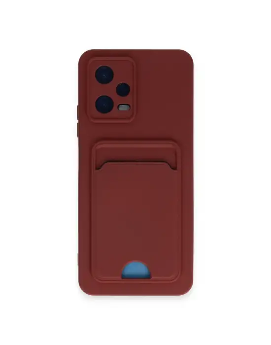 Xiaomi Redmi Note 12 4g Kılıf Kelvin Kartvizitli Silikon - Bordo