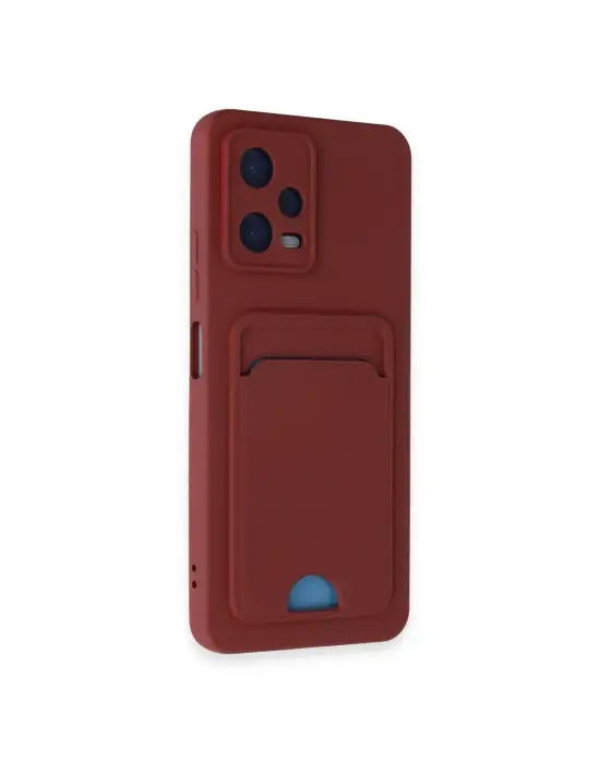 Xiaomi Redmi Note 12 4g Kılıf Kelvin Kartvizitli Silikon - Bordo