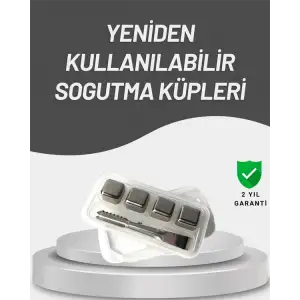 Çevre Dostu Metal Buz Küpü Ve Kullanışlı Klips Seti