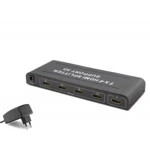 Hdmi Splitter 4K 3D 1 In 4 Out - Siyah HDX1294