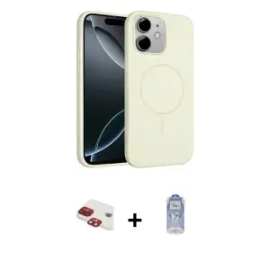 ieg™ iPhone 11 Kılıf Yankı Form Serisi - Siyah Joko Magic 5D Cam + Pers Alüminyum Kamera Lens - KI