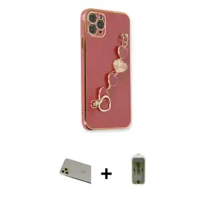 ieg™ iPhone 11 Pro Max Kılıf Nova Işık Prime - Siyah Joko Magic 5D Hayalet Cam + Rainbow Kamera Lens Koruma Cam - GD