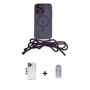 ieg™ iPhone 12 Pro Max Kılıf Eksen Özel Seri - Siyah Joko Magic 5D Cam + Shine Kamera Lens - GD