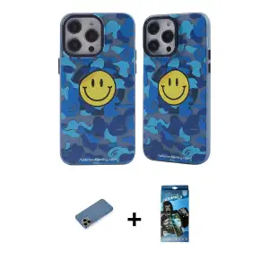 ieg™ iPhone 12 Pro Max Kılıf Nova Doku Koleksiyonu - Siyah 34D Izgaralı Cam + Shine Kamera Lens Koruma Cam - GD