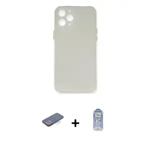 ieg™ iPhone 12 Pro Max Kılıf Yadigar Yansıma Serisi - Siyah Joko Magic 5D Cam + Renkli Kamera Lens Koruma Cam - MI