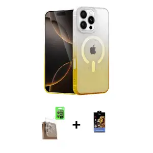 ieg™ iPhone 16 Pro Max Kılıf Eksen Minimal Özel Seri - Siyah Buffer Hayalet Cam Ekran Koruyucu + Raze Metal Kamera Lens - CLTM